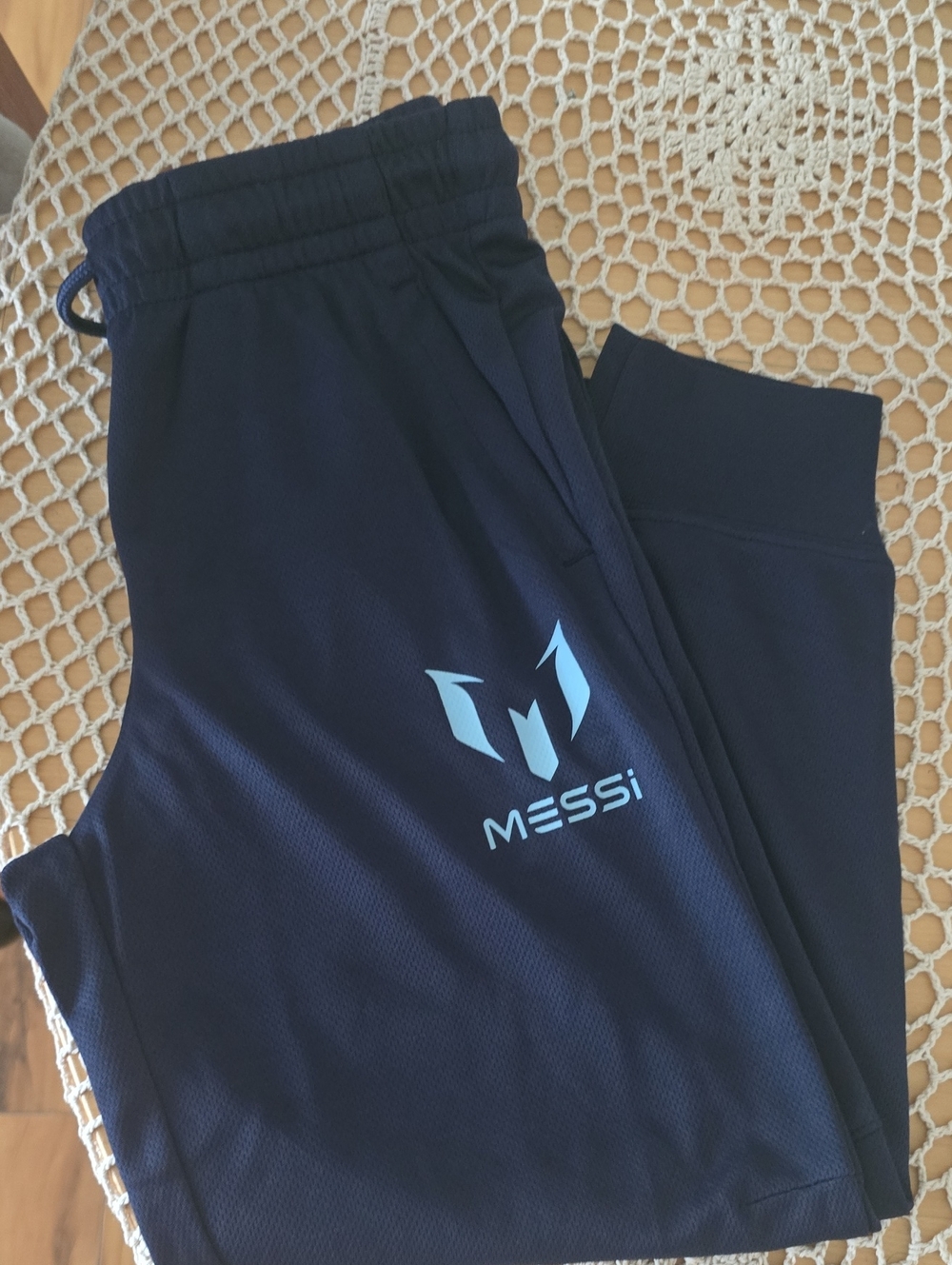 Old Navy Navy Sweatpants with Light Blue Messi Logo